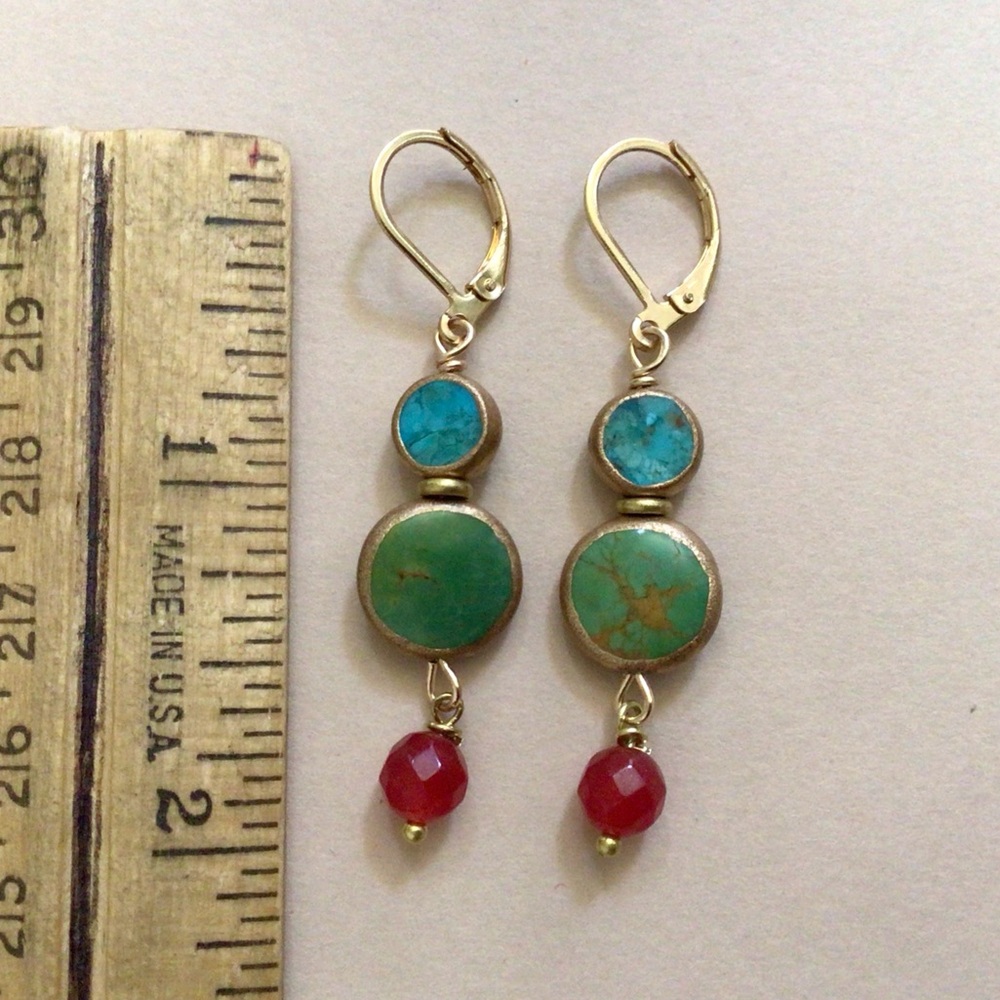 Turquoise Earrings Sundance Charm - Picture 4 of 11